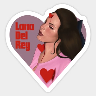 Lana 3 red hearts Sticker